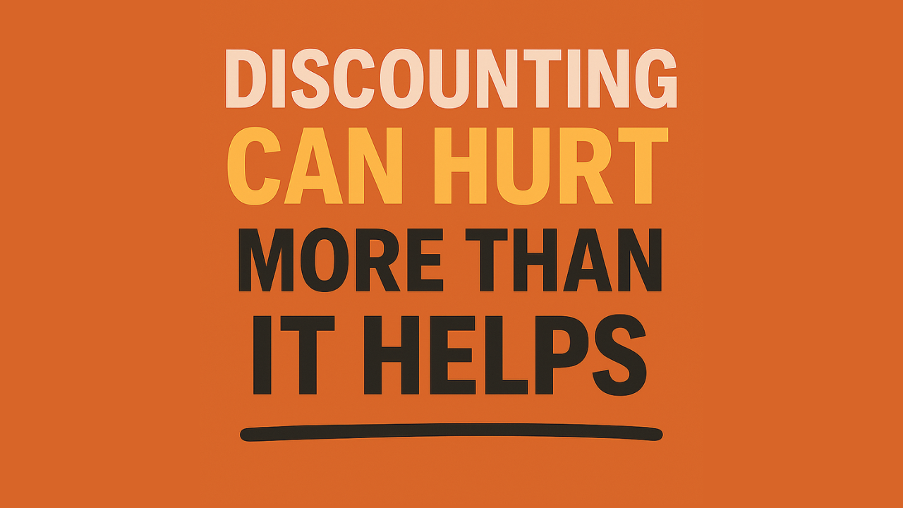 Discounting Can Hurt More Than It Helps